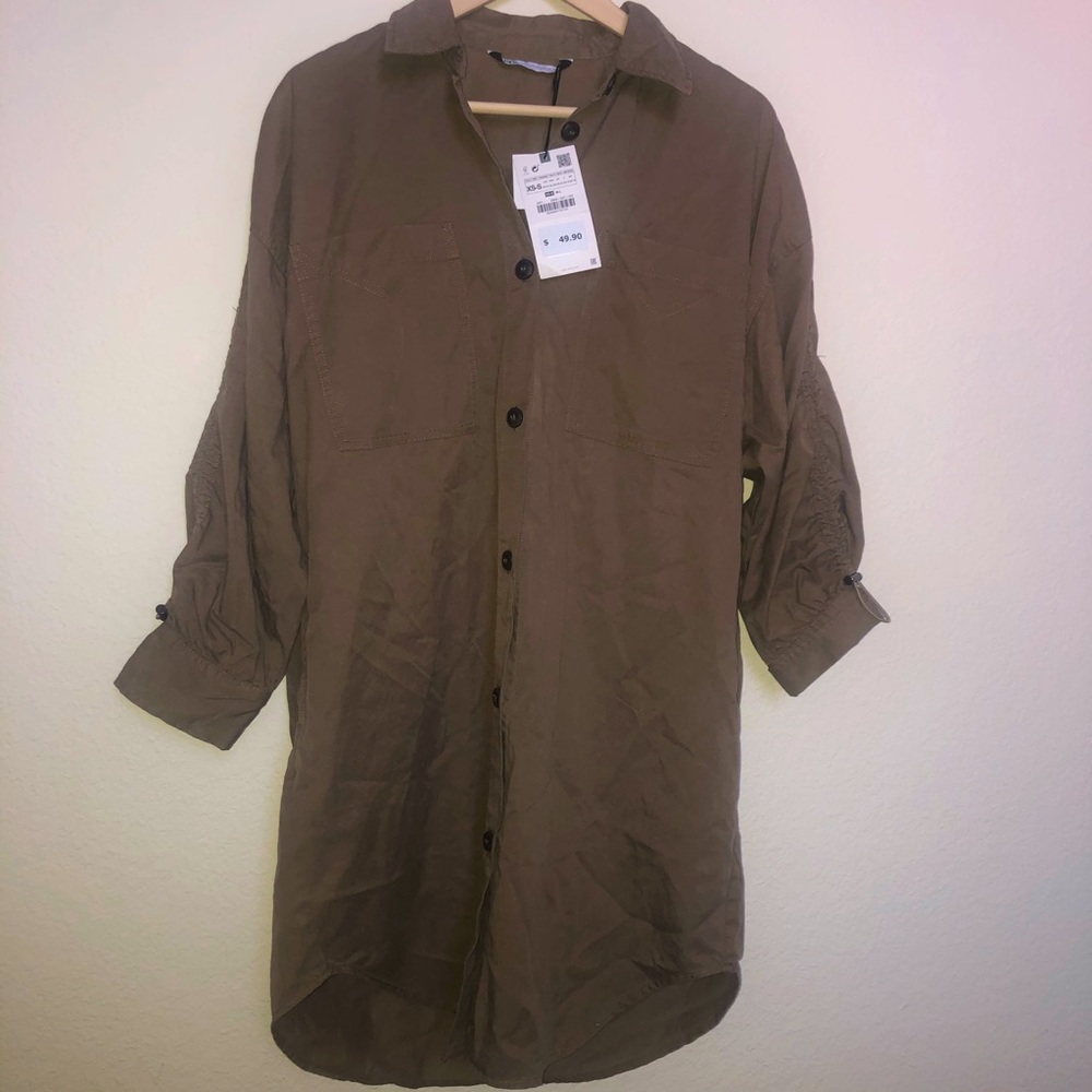 Zara oversized blouse dress